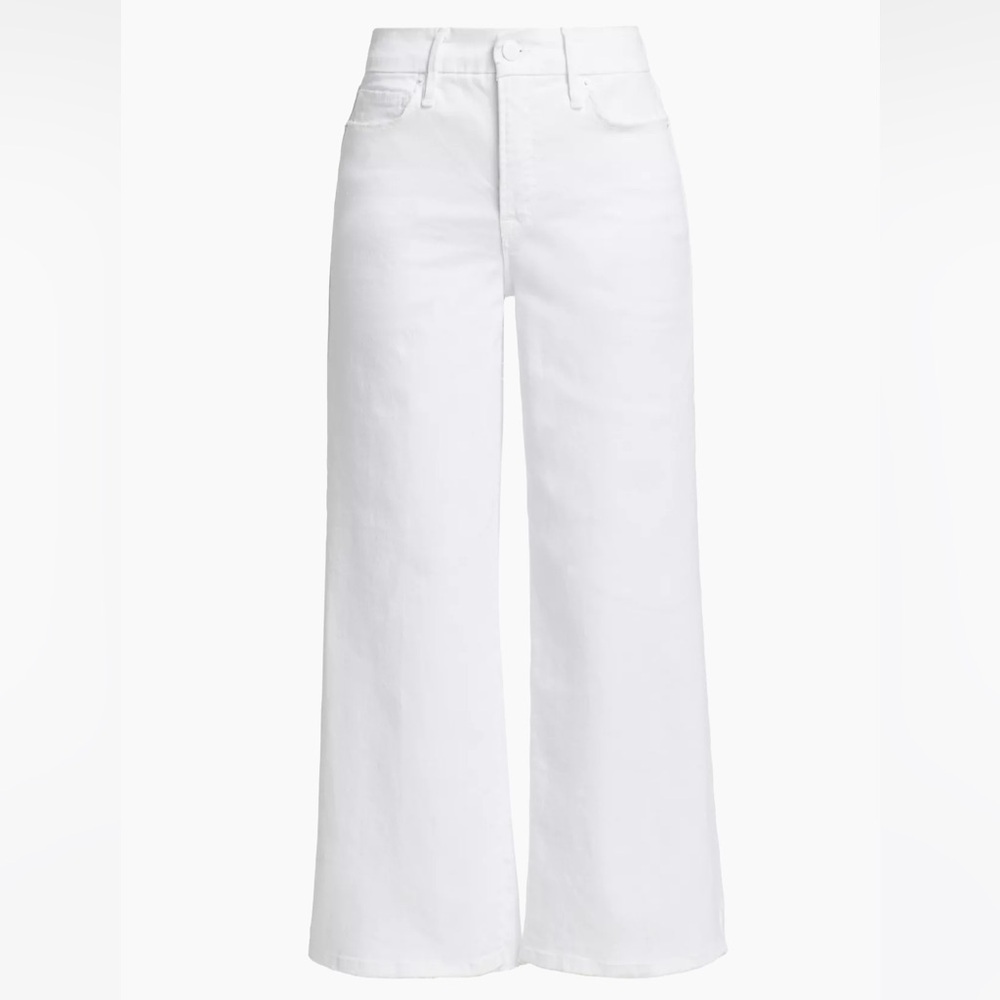 GOOD AMERICAN Good Waist Palazzo Crop White Jeans - NWT - 50% off and free ship!